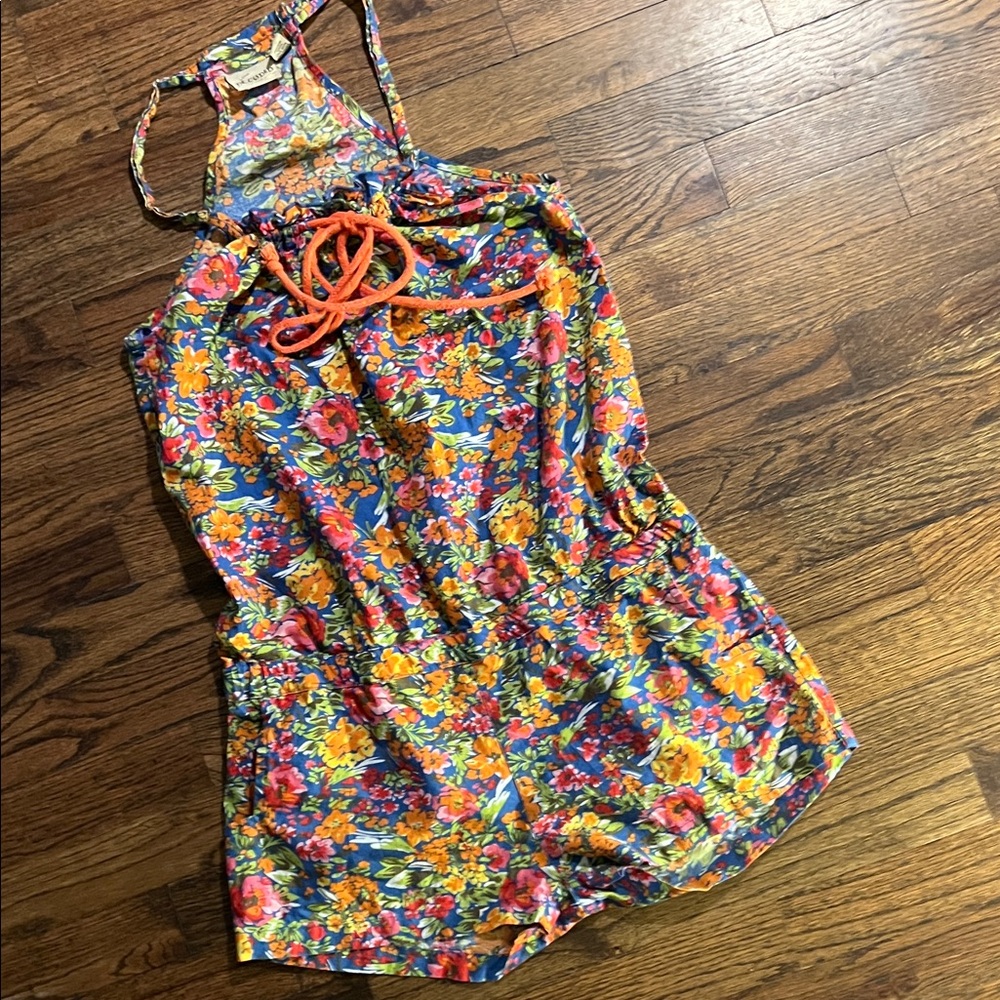 3/$13🌈NWT* Decoded Floral Print Halter Overall/ Romper